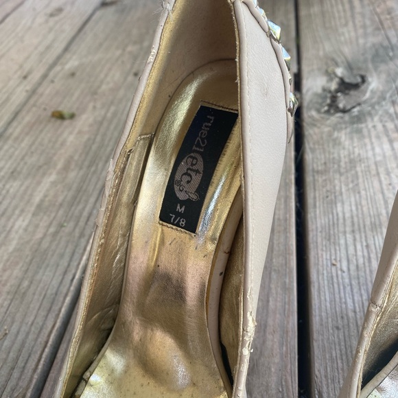 Y2K nude studded pumps stilettos - Picture 9 of 11